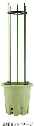 楽々菜園　丸型　支柱セットイメージ